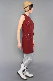 Vintage Boutique The Burgundy Patch Pocket Dress