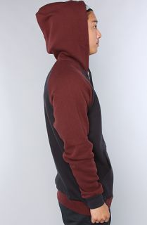 RVCA The Overtime Zip Up Hoody in Dark Navy