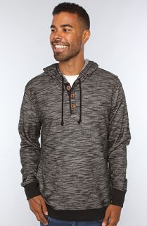 RVCA The Captain Hoody in Black Concrete