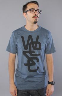 WeSC The Overlay Tee in Indigo Melange