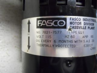 Fasco 7021 7577 Draft Inducer Motor Assembly