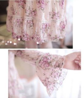 New Fashion Japan Girls Womens Sweet Floral Flower Ruffle Lace Mini