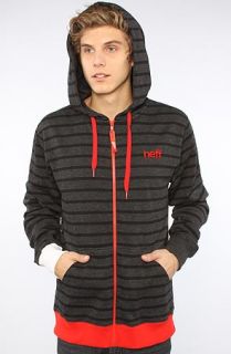 NEFF The Daily Stripe Zip Up Hoody in Black