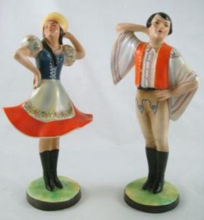 Antique German Katzhutte Hertwig & Co Man Woman Traditional Dance