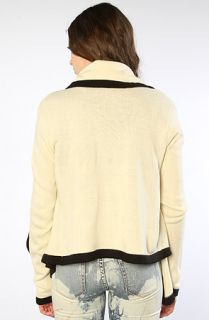 LA Boutique The Ariana Cardigan in Ivory Black