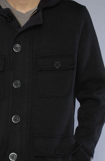 Obey The Outsiders Cardigan in Black Concrete