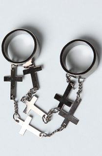 Accessories Boutique The Dual Ring With Cross Chain