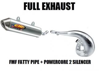 Full FMF Fatty Pipe Exhaust and Powercore 2 Silencer 91 06 Yamaha PW80