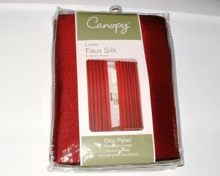Faux Silk Curtains Drapery Panel Burgundy Red LINED 54 x 84 Machine
