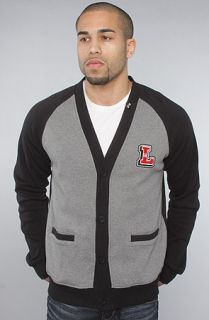 LRG The Butterman Letterman Cardigan in Black