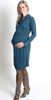 Everly Grey Maternity Cowlneck Dress Small 4 6 Motherhood Pea in The