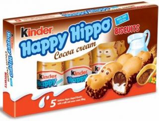 Kinder Happy Hippo Cocoa Cream 103 5g 3 6oz Wafer Biscuits Imported