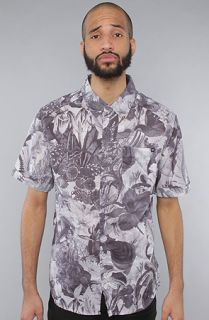 Insight The Trippy Floral SS Buttondown Shirt in Floyd Black