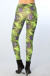 Leah McSweeney The All Over Peacock Leggings in LimelifeExclusive