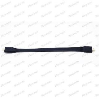 Black 0 3M 1ft V1 4 Flat HDMI Male Cable 1080p 3D Gold for HDTV PS3