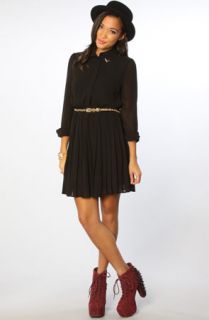 LA Boutique The Paige Shirt Dress in Black