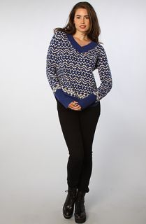  patterned crewneck sweater in blue and cream sale $ 50 95 $ 170 00