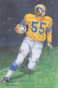 tom fears 1989 series one goal line art card rams this is a limited