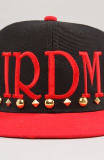 iridium Irdm Hat Black and Red with Studs