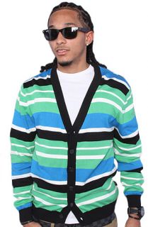 Jed Clothing The Fragments Striped Cardigan BlackMulti