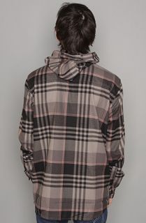 Burton The Ruckus Hooded Flannel Shirt in Iron Grey Vandyke Plaid