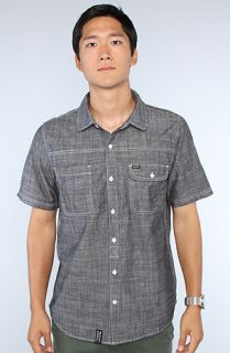 LRG The Burn Out SS Buttondown Shirt in Black