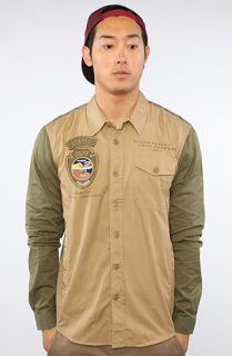 Staple The Scout Colorblock Buttondown Shirt in Olive