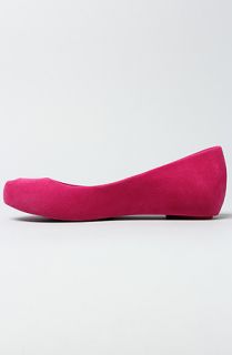 Melissa Shoes The Ultragirl Shoe in Pink Flocked