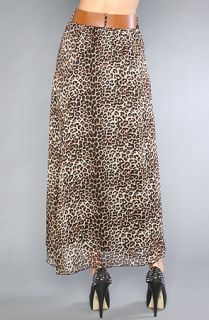 Reverse The Leopard Maxi Skirt Concrete