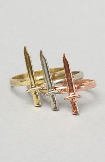 Species by the Thousands The Stacking Dagger Ring Set in Brass White