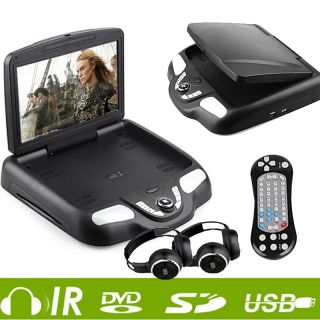 Car Roof Mount Flip Down Swivel 15 6 LCD DVD Player Games IR Free