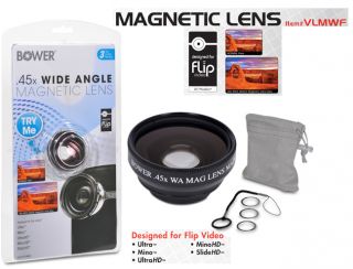 wide angle magnetic lens for flip video ultra mino