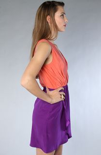 Blaque Label The Two Tone Silk Tulip Dress in Pink and Purple