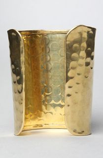 Accessories Boutique The Metal Wide Hammered Cuff in Gold  Karmaloop