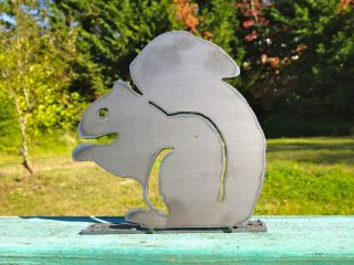Plasma Cut Metal Squirrel Fence Topper Squirrel mailbox topper