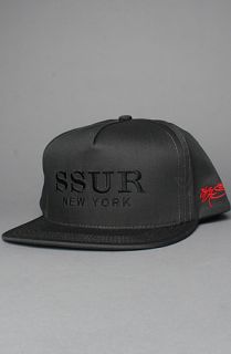 SSUR The NY Logo Snapback in Charcoal