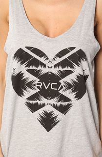 RVCA The Kamaria Heart Tank in Athletic Heather