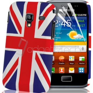 UK FLAG HARD BACK CASE & SCREEN PROTECTOR FOR SAMSUNG GALAXY ACE PLUS