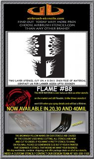Flame B8 airbrush stencil template harley paint ~ NEW DESIGN