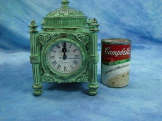 New Marshall Fields Collectible Great Clock Green Mantle Shelf Replica