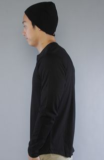 All Day The Long Sleeve Henley in Jet Black