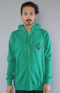 Fourstar Clothing The Pirate Anchor Zip Up Hoody in Kelly  Karmaloop