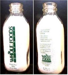 Milk Bottle Square Quart Whole Foods Floresville Texas