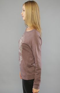 Obey The Dagger Crest Graphic Fleece Pullover in Heather Antler