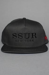 SSUR The NY Logo Snapback in Charcoal