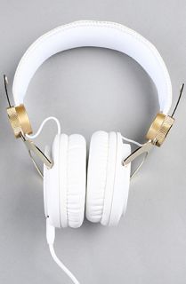 WeSC The Bassoon Golden Headphones in White