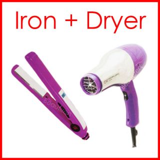Chi Deep Brilliance Purple Flat Iron Hair Dryer Set