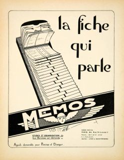 rare by artist on sale vintage art 1930 ad memos filing system 94 rue