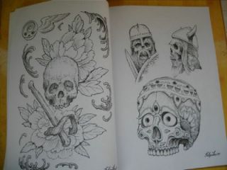 Skulls by Filip Leu Popular Design Tattoo Flash Book Sketch Manuscript