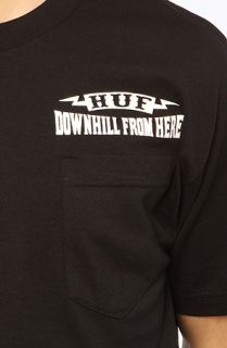 HUF The Downhill Pocket Tee in Black Concrete